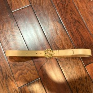 Tan Leather Double G gucci belt with detailed special G’s
